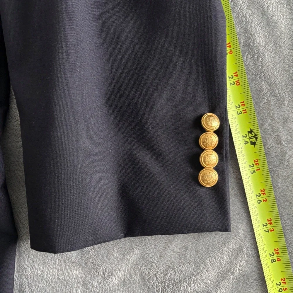 JoS A. Banks Mens 46L‎ Navy Wool Blazer Sport Jacket Gold Buttons Classic Fit